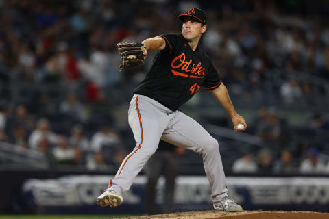 NEW YORK, NY – SEPTEMBER 03: John Means #47 of the Baltimore Orioles in action against the New York Yankees during a game at Yankee Stadium on September 3, 2021 in New York City. (Photo by Rich Schultz/Getty Images)