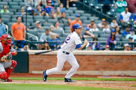 NEW YORK, NY – JUNE 28: Steven Matz #32 of the New York Mets follows through on a sixth inning two run base hit during his major league debut against the Cincinnati Reds at Citi Field on June 28, 2015 in the Flushing neighborhood of the Queens borough of New York City. The Mets defeated the Red 7-2. (Photo by Jim McIsaac/Getty Images)