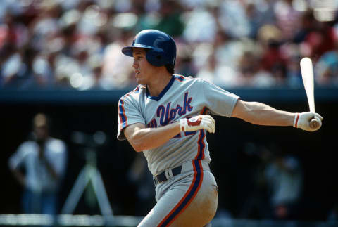 PITTSBURGH, PA – CIRCA 1987: Kevin McReynolds of the New York Mets bats during a Major League Baseball game against the Pittsburgh Pirates at Three Rivers Stadium in 1987 in Pittsburgh, Pennsylvania. (Photo by George Gojkovich/Getty Images) *** Local Caption *** Kevin McReynolds