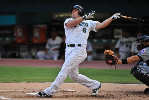 MIAMI, FL – MAY 15: Dan Uggla #6 of the Florida Marlins bats during a MLB game against the New York Mets in Sun Life Stadium on May 15, 2010 in Miami, Florida. (Photo by Ronald C. Modra/Getty Images)