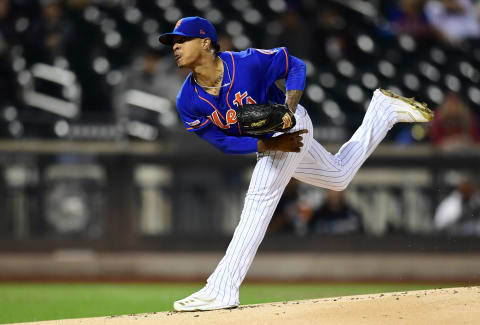 NEW YORK, NEW YORK – SEPTEMBER 27: Marcus Stroman #7 of the New York Mets delivers a pitch in the first inning of their game against the Atlanta Braves at Citi Field on September 27, 2019 in the Flushing neighborhood of the Queens borough of New York City. (Photo by Emilee Chinn/Getty Images)