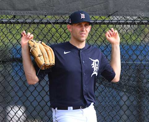 LAKELAND, FL – FEBRUARY 13: Matthew Boyd #48 of the Detroit Tigers looks on during Spring Training workouts at the TigerTown Facility on February 13, 2020 in Lakeland, Florida. (Photo by Mark Cunningham/MLB Photos via Getty Images)