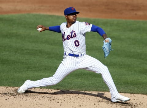 NEW YORK, NEW YORK – JULY 17: (NEW YORK DAILIES OUT) Marcus Stroman #0 of the New York Mets in action during an intra squad game at Citi Field on July 17, 2020 in New York City. (Photo by Jim McIsaac/Getty Images)