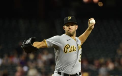 Jul 20, 2021; Phoenix, Arizona, USA; Pittsburgh Pirates starting pitcher Tyler Anderson (31) throws in the first inning against the Arizona Diamondbacks at Chase Field. Mandatory Credit: Matt Kartozian-USA TODAY Sports