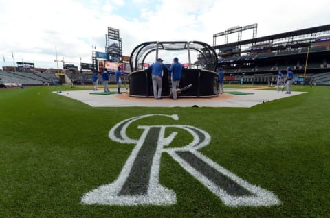 Aug 19, 2014; Denver, CO, USA; General view of Coors Field before the start of the game between the Kansas City Royals against the Colorado Rockies. Mandatory Credit: Ron Chenoy-USA TODAY Sports