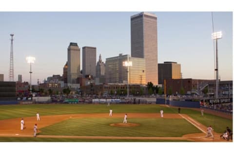 ONEOK Field, the home of the Tulsa Drillers in downtown Tulsa, Okla. Photo by Rich Crimi.