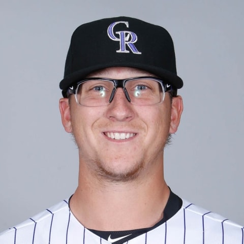 Feb 29, 2016; Scottsdale, AZ, USA; Colorado Rockies starting pitcher Jeff Hoffman (74) poses for photo day at Salt River Fields. Mandatory Credit: Rick Scuteri-USA TODAY Sports