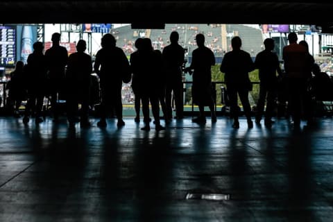 Oct 2, 2016; Denver, CO, USA; Fans watch in the seventh inning of the game between the Colorado Rockies and the Milwaukee Brewers at Coors Field. Mandatory Credit: Isaiah J. Downing-USA TODAY Sports