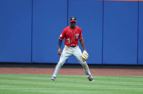 NEW YORK, NY – JULY 15: Michael Taylor #3 of the Washington Nationals in action against the New York Mets during their game at Citi Field on July 15, 2018 in New York City. (Photo by Al Bello/Getty Images)