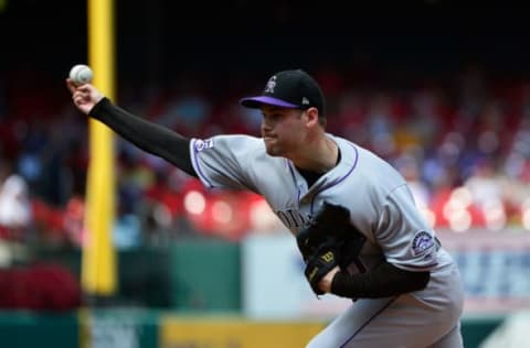 ST LOUIS, MO – AUGUST 02: Adam Ottavino #0 of the Colorado Rockies pitches during the eighth inning against the St. Louis Cardinals at Busch Stadium on August 2, 2018 in St Louis, Missouri. (Photo by Jeff Curry/Getty Images)