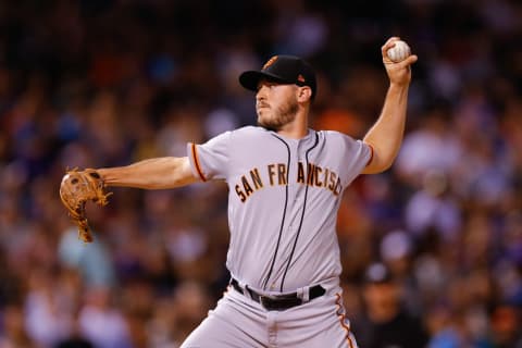 DENVER, CO – SEPTEMBER 4: Relief pitcher Ty Blach #50 of the San Francisco Giants delivers to home plate during the seventh inning against the Colorado Rockies at Coors Field on September 4, 2018 in Denver, Colorado. (Photo by Justin Edmonds/Getty Images)