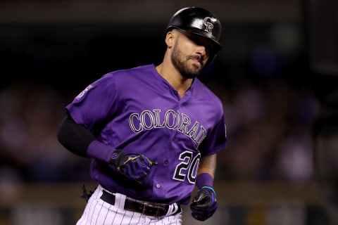 DENVER, CO – SEPTEMBER 26: Ian Desmond #20 of the Colorado Rockies circles the bases after hitting a 2 RBI home run in the fifth inning against the Philadelphia Phillies at Coors Field on September 26, 2018 in Denver, Colorado. (Photo by Matthew Stockman/Getty Images)