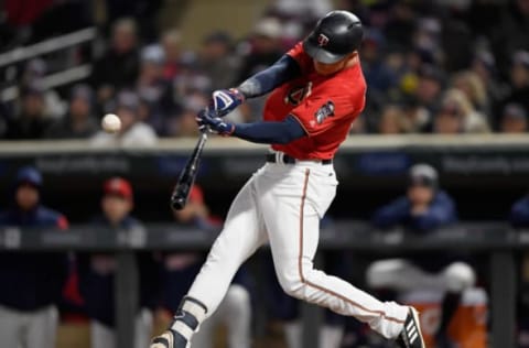 MINNEAPOLIS, MN – SEPTEMBER 28: Max Kepler #26 of the Minnesota Twins hits an RBI single against the Chicago White Sox during the first inning in game two of a doubleheader on September 28, 2018 at Target Field in Minneapolis, Minnesota. (Photo by Hannah Foslien/Getty Images)