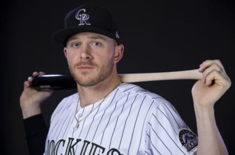 SCOTTSDALE, AZ – FEBRUARY 20: Trevor Story #27 of the Colorado Rockies poses during MLB Photo Day on February 20, 2019 at Salt River Fields at Talking Stick in Scottsdale, Arizona. (Photo by Justin Tafoya/Getty Images)