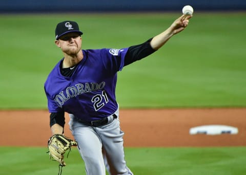 MIAMI, FL – MARCH 28: Kyle Freeland #21 of the Colorado Rockies throws a pitch in the first inning against the Miami Marlins during Opening Day at Marlins Park on March 28, 2019 in Miami, Florida. (Photo by Mark Brown/Getty Images)