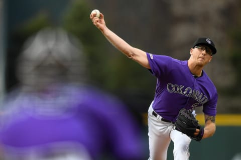 DENVER, CO – APRIL 23: Jeff Hoffman #34 of the Colorado Rockies pitches against the Washington Nationals in the first inning of a game at Coors Field on April 23, 2019 in Denver, Colorado. (Photo by Dustin Bradford/Getty Images)