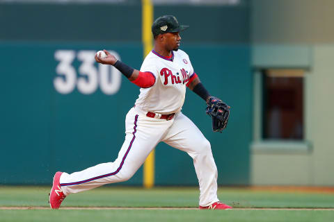 PHILADELPHIA, PA – MAY 18: Jean Segura #2 of the Philadelphia Phillies in action during a game against the Colorado Rockies at Citizens Bank Park on May 18, 2019 in Philadelphia, Pennsylvania. (Photo by Rich Schultz/Getty Images)