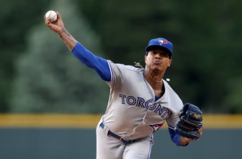 DENVER, COLORADO – JUNE 01: Starting pitcher Marcus Stroman #6 of the Toronto Blue Jays throws in the first inning against the Colorado Rockies at Coors Field on June 01, 2019 in Denver, Colorado. (Photo by Matthew Stockman/Getty Images)