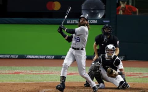 CLEVELAND, OHIO – JULY 09: Charlie Blackmon #19 of the Colorado Rockies and the National League July 09, 2019 in Cleveland, Ohio. (Photo by Kirk Irwin/Getty Images)