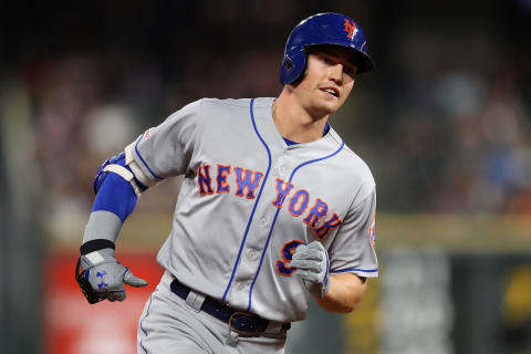 DENVER, COLORADO – SEPTEMBER 17: Brandon Nimmo #9 of the New York Mets circles the bases after hitting a solo home run in the sixth inning against the Colorado Rockies at Coors Field on September 17, 2019 in Denver, Colorado. (Photo by Matthew Stockman/Getty Images)