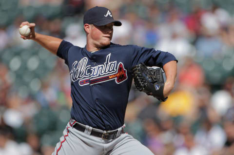 DENVER, CO – JULY 21: Closer Craig Kimbrel #46 of the Atlanta Braves delivers against the Colorado Rockies in the ninth inning at Coors Field on July 21, 2011 in Denver, Colorado. Kimbrel earned his 30th save as the Braves defeated the Rockies 9-6. (Photo by Doug Pensinger/Getty Images)