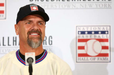 NEW YORK, NEW YORK – JANUARY 22: Larry Walker speak to the media after being elected into the National Baseball Hall of Fame class of 2020 on January 22, 2020 at the St. Regis Hotel in New York City. The National Baseball Hall of Fame induction ceremony will be held on Sunday, July 26, 2020 in Cooperstown, NY. (Photo by Mike Stobe/Getty Images)