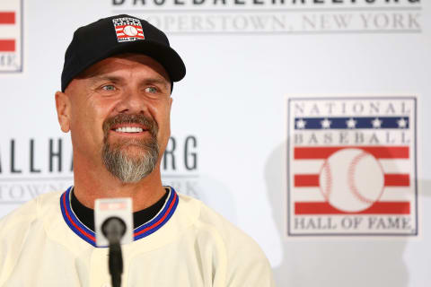 NEW YORK, NEW YORK – JANUARY 22: Larry Walker speak to the media after being elected into the National Baseball Hall of Fame class of 2020 on January 22, 2020 at the St. Regis Hotel in New York City. The National Baseball Hall of Fame induction ceremony will be held on Sunday, July 26, 2020 in Cooperstown, NY. (Photo by Mike Stobe/Getty Images)