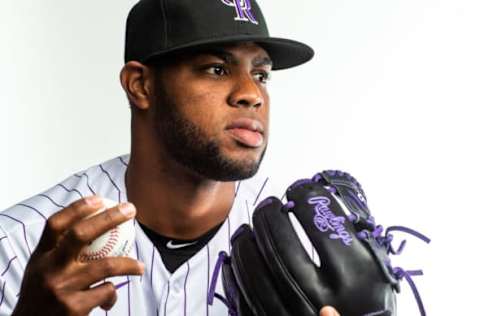 SCOTTSDALE, AZ – FEBRUARY 19: Antonio Santos of the Colorado Rockies poses for a portrait at the Colorado Rockies Spring Training Facility at Salt River Fields at Talking Stick on February 19, 2020 in Scottsdale, Arizona. (Photo by Rob Tringali/Getty Images)