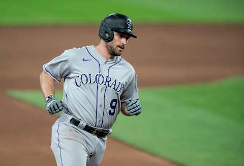 SEATTLE, WA – AUGUST 07: Daniel Murphy #9 of the Colorado Rockies rounds the bases after hitting a two-run home run off relief pitcher Yohan Ramirez #55 of the Seattle Mariners during the eighth inning of a game at T-Mobile Park on August, 7, 2020 in Seattle, Washington. The Rockies won the game 8-4. (Photo by Stephen Brashear/Getty Images)