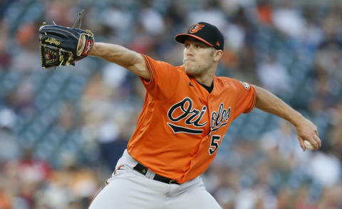 DETROIT, MI – JULY 31: Paul Fry #51 of the Baltimore Orioles pitches against the Detroit Tigers at Comerica Park on July 31, 2021, in Detroit, Michigan. (Photo by Duane Burleson/Getty Images)