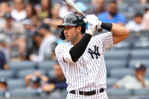 NEW YORK, NY – SEPTEMBER 05: Joey Gallo #13 of the New York Yankees in action against the Baltimore Orioles during a game at Yankee Stadium on September 5, 2021 in New York City. (Photo by Rich Schultz/Getty Images)