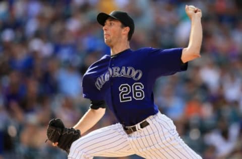 DENVER, CO – SEPTEMBER 02: Relief pitcher Jeff Francis #26 of the Colorado Rockies works against the Los Angeles Dodgers at Coors Field on September 2, 2013 in Denver, Colorado. The Dodgers defeated the Rockies 10-8. (Photo by Doug Pensinger/Getty Images)