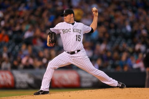 DENVER, CO – APRIL 21: Starting pitcher Tyler Matzek #15 of the Colorado Rockies pitches against the San Diego Padres at Coors Field on April 21, 2015 in Denver, Colorado. (Photo by Justin Edmonds/Getty Images)