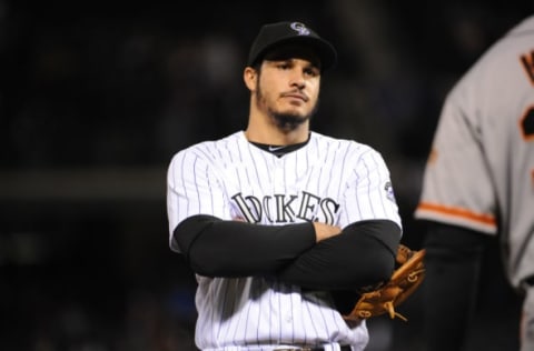 DENVER, CO – MAY 27: Rockies third baseman Nolan Arenado (Photo by Bart Young/Getty Images)