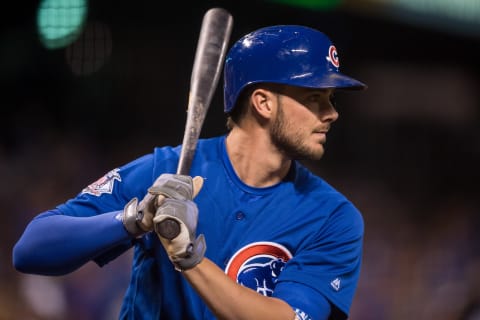 DENVER, CO – AUGUST 19: Kris Bryant #17 of the Chicago Cubs prepares to bat against the Colorado Rockies in the first inning of a game at Coors Field on August 19, 2016 in Denver, Colorado. (Photo by Dustin Bradford/Getty Images)