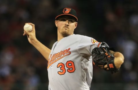 BOSTON, MA – SEPTEMBER 14: Kevin Gausman of the Baltimore Orioles delivers in the first inning of a game against the Boston Red Sox at Fenway Park on September 14, 2016 in Boston, Massachusetts. (Photo by Adam Glanzman/Getty Images)