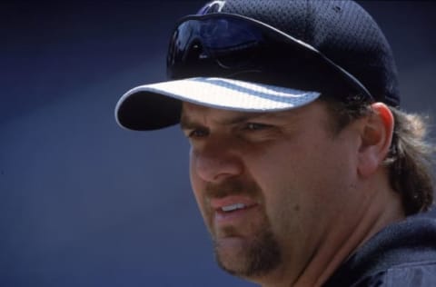 19 Apr 2001: Larry Walker #33 of the Colorado Rockies looks on during the game against the San Diego Padres at Qualcomm Park in San Diego, California. The Rockies defeated the Padres 4-0.Mandatory Credit: Donald Miralle /Allsport