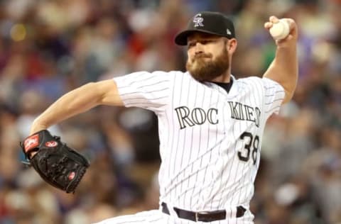 DENVER, CO – MAY 07: Mike Dunn #38 of the Colorado Rockies pitches in the eighth inning against the Arizona Diamondbacks at Coors Field on May 7, 2017 in Denver, Colorado. (Photo by Matthew Stockman/Getty Images)