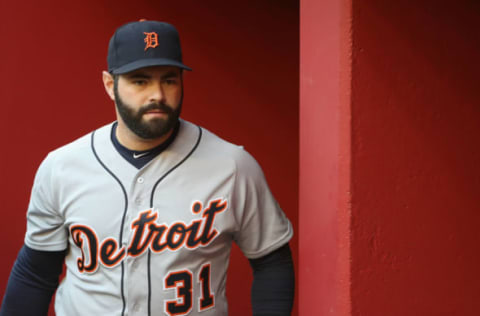 PHOENIX, AZ – MAY 09: Alex Avila #31 of the Detroit Tigers in the dugout before the MLB game against the Arizona Diamondbacks at Chase Field on May 9, 2017 in Phoenix, Arizona. (Photo by Christian Petersen/Getty Images)