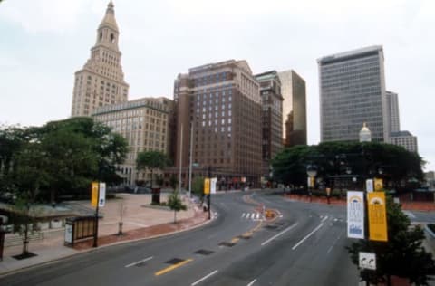 273042 41: The skyline of a city is seen June 9, 1996 in Hartford, Ct. (Photo by Porter Gifford/Liaison)