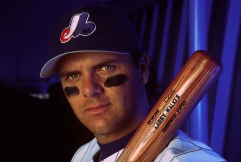 WEST PALM BEACH, FL – FEBRUARY 1993: Larry Walker #33 of the Montreal Expos during spring training in February 1993 in West Palm Beach, Florida. (Photo by Ronald C. Modra/Getty Images)