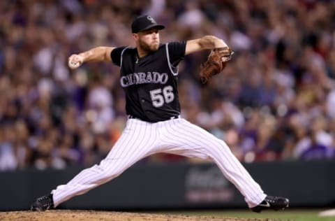 DENVER, CO – JULY 08: Pitcher Greg Holland of the Colorado Rockies throws in the ninth inning against the Chicago White Sox at Coors Field on July 8, 2017 in Denver, Colorado. (Photo by Matthew Stockman/Getty Images)