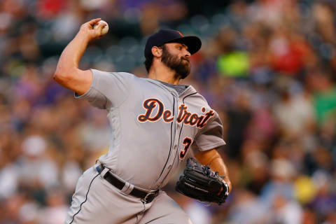 DENVER, CO – AUGUST 29: Starting pitcher Michael Fulmer #32 of the Detroit Tigers delivers to home plate against the Colorado Rockies during the first inning of an interleague game at Coors Field on August 29, 2017 in Denver, Colorado. (Photo by Justin Edmonds/Getty Images)