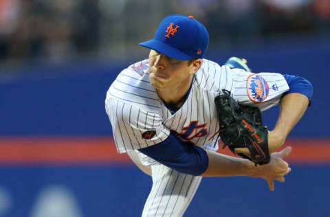 NEW YORK, NY – JUNE 08: Jacob deGrom #48 of the New York Mets delivers a pitch during the third inning of a game against the New York Yankees at Citi Field on June 8, 2018 in the Flushing neighborhood of the Queens borough of New York City. The Yankees defeated the Mets 4-1. (Photo by Rich Schultz/Getty Images)