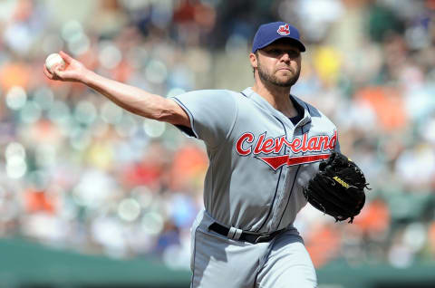 BALTIMORE – MAY 16: Jake Westbrook #37 of the Cleveland Indians pitches against the Baltimore Orioles at Camden Yards on May 16, 2010 in Baltimore, Maryland. (Photo by G Fiume/Getty Images)