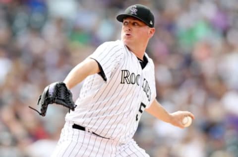 DENVER, CO – JUNE 07: Jake McGee #51 of the Colorado Rockies throws in the eighth inning against the Cleveland Indians at Coors Field on June 7, 2017 in Denver, Colorado. (Photo by Matthew Stockman/Getty Images)