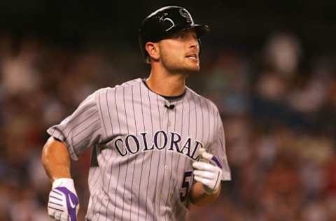 NEW YORK – JULY 15: National League All-Star Matt Holliday of the Colorado Rockies rounds the bases after hitting a solo home run in the 5th inning during the 79th MLB All-Star Game at Yankee Stadium on July 15, 2008 in the Bronx borough of New York City. (Photo by Jim McIsaac/Getty Images)