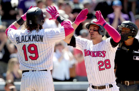 Charlie Blackmon and Nolan Arenado of the Colorado Rockies