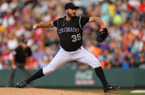 DENVER, CO – JULY 7: Starting pitcher Chad Bettis. Photo courtesy of Getty Images.