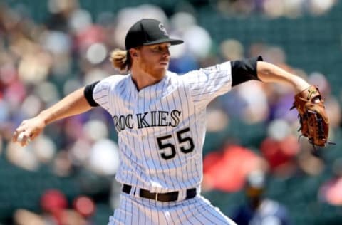 DENVER, CO – JULY 19: Starting pitcher Jon Gray. Photo courtesy of Getty Images.